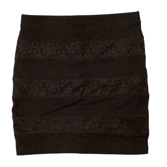 (6 for $25)Forever 21 black stretch miniskirt medium - Picture 1 of 6